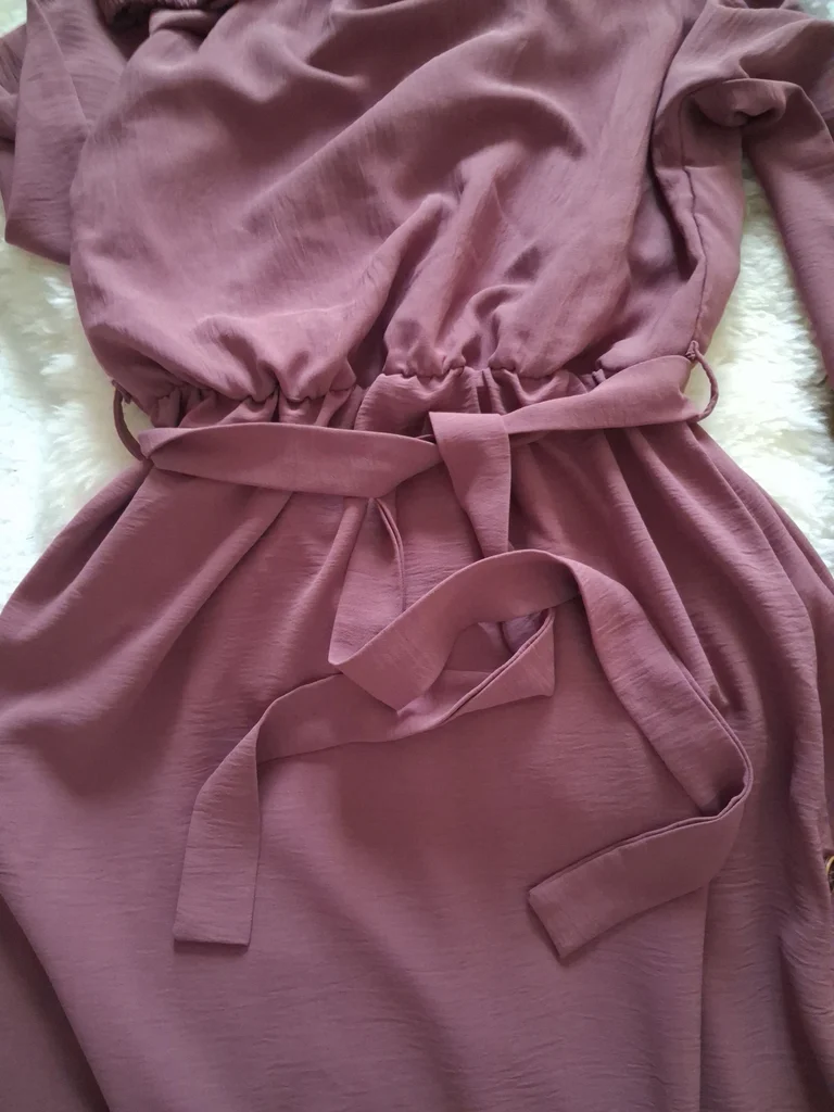 Belíssimo vestido longo fluido, cor rosa antigo tamanho 36 – photo 7